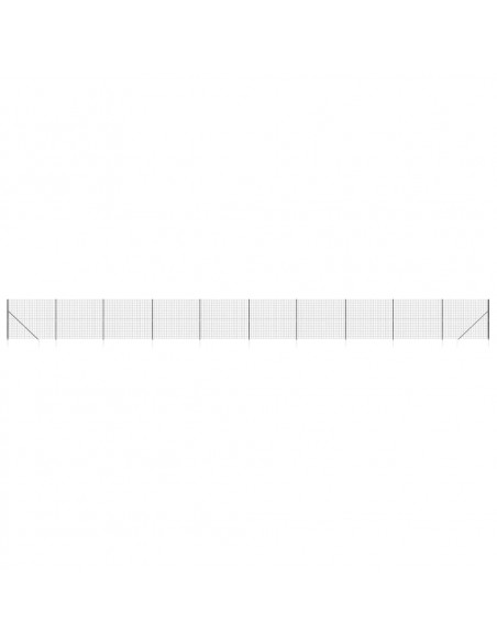 Recinzione Metallica con Picchetti Ancoraggio Antracite 1,6x25m