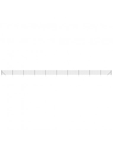 Recinzione Metallica con Picchetti Ancoraggio Antracite 0,8x25m