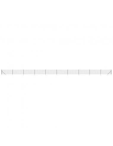 Recinzione Metallica con Picchetti Ancoraggio Antracite 1,1x25m