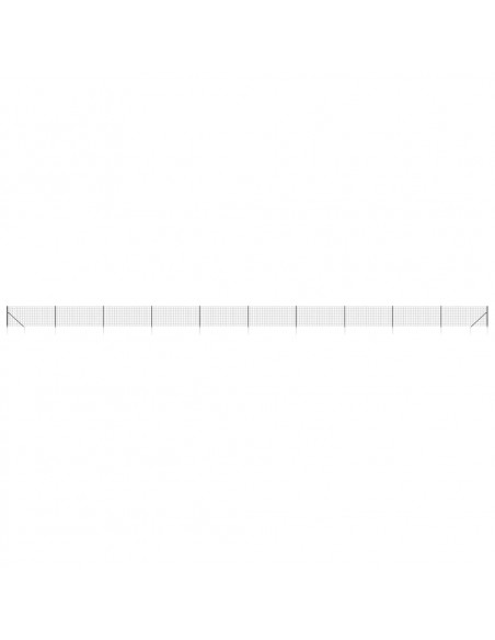Recinzione Metallica con Picchetti Ancoraggio Antracite 1,1x25m