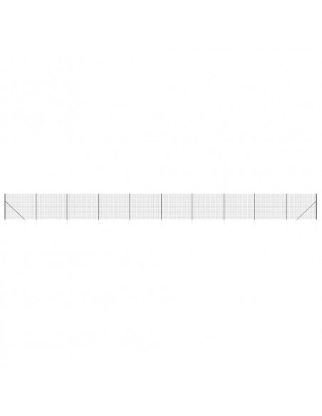 Recinzione Metallica con Picchetti Ancoraggio Antracite 2x25 m