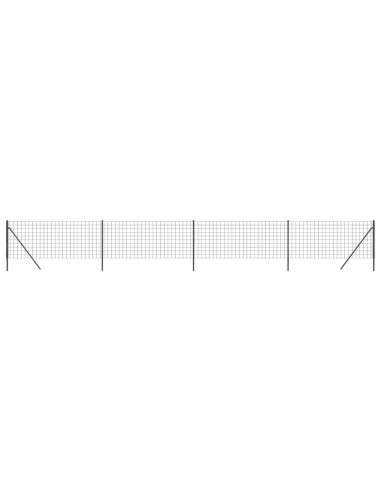 Recinzione Metallica Antracite 1x10 m in Acciaio Zincato