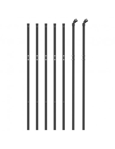 Recinzione Metallica Antracite 1x10 m in Acciaio Zincato