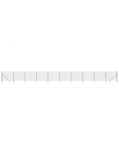 Recinzione Metallica Antracite 2,2x25 m in Acciaio Zincato