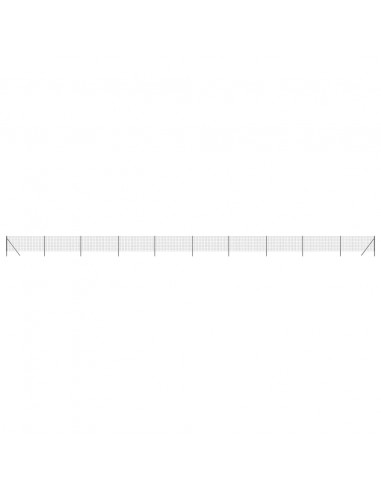 Recinzione Metallica Antracite 1x25 m in Acciaio Zincato