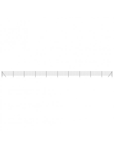Recinzione Metallica Antracite 1x25 m in Acciaio Zincato