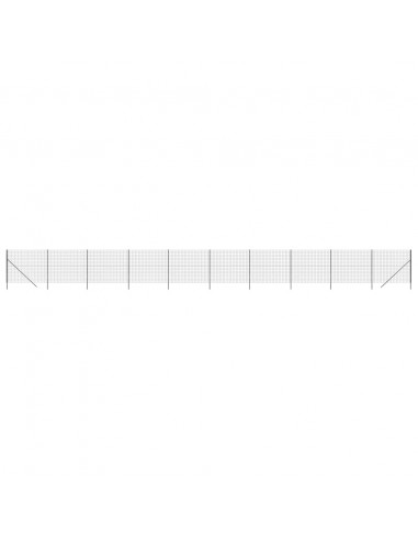 Recinzione Metallica Antracite 1,8x25 m in Acciaio Zincato