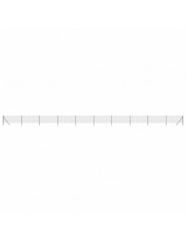 Recinzione Metallica Antracite 0,8x25 m in Acciaio Zincato