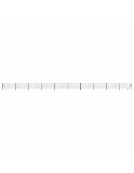 Recinzione Metallica Antracite 0,8x25 m in Acciaio Zincato