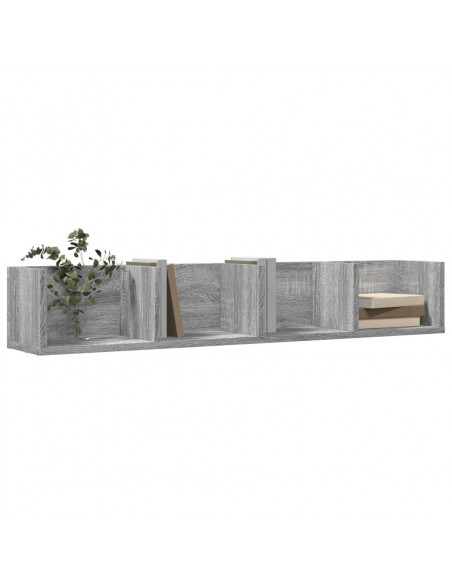 Mobile Pensile Grigio Sonoma 99x18x16,5 cm in Legno Multistrato