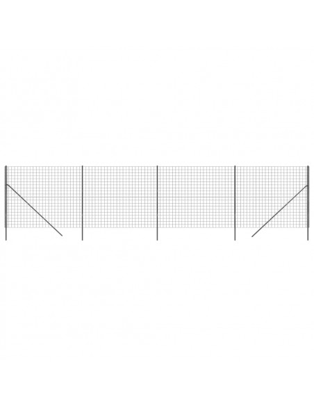 Recinzione Metallica Antracite 2,2x10 m in Acciaio Zincato