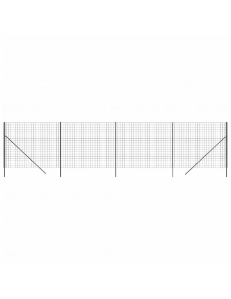 Recinzione Metallica Antracite 1,6x10 m in Acciaio Zincato