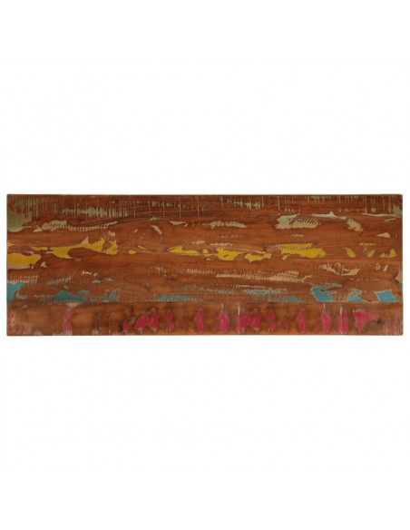 Piano Tavolo 140x60x2,5 cm Rettangolare in Massello di Recupero