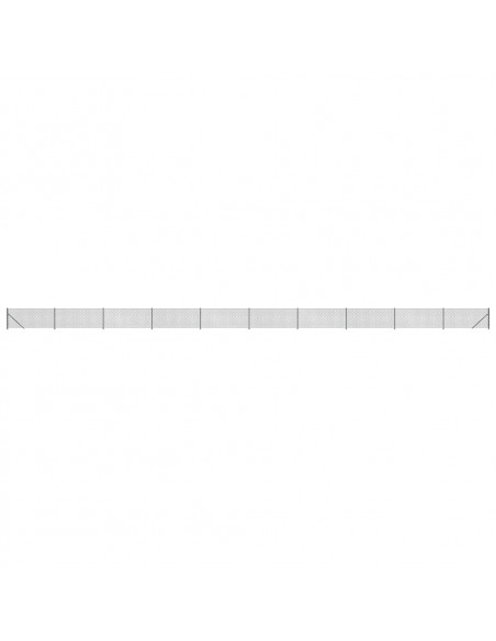 Recinzione a Rete con Flangia Antracite 0,8x25 m