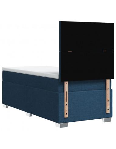 Giroletto a Molle con Materasso Blu 100x200 cm in Tessuto