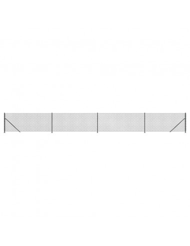 Recinzione a Rete con Flangia Antracite 1,1x10 m