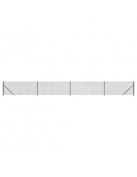 Recinzione a Rete con Flangia Antracite 1,1x10 m