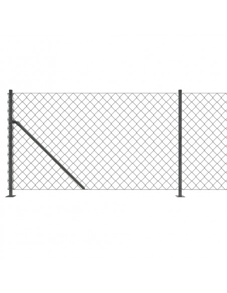 Recinzione a Rete con Flangia Antracite 1,1x10 m