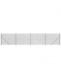 Recinzione a Rete con Flangia Antracite 1,6x10 m 2