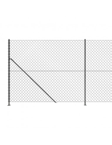 Recinzione a Rete con Flangia Antracite 1,6x10 m