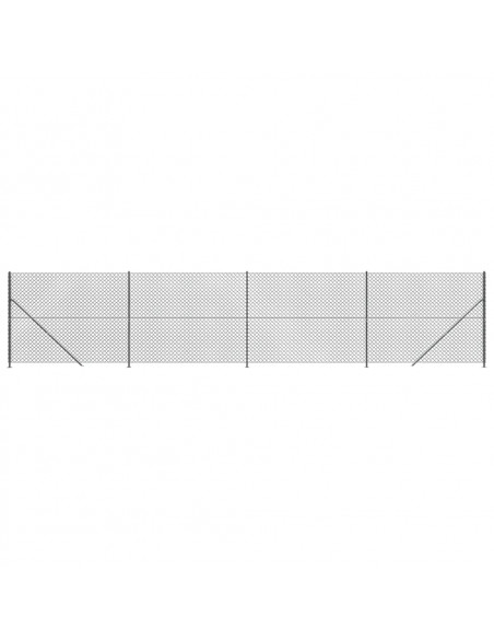 Recinzione a Rete con Flangia Antracite 1,8x10 m