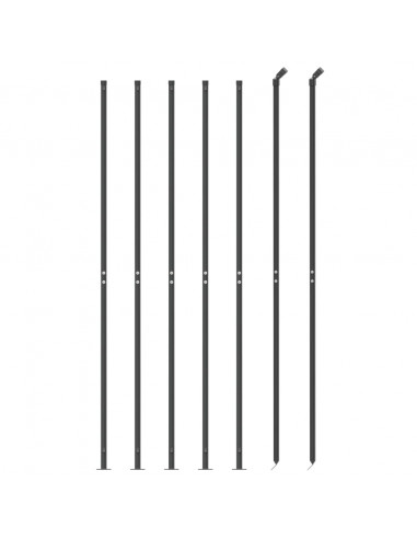 Recinzione a Rete con Flangia Antracite 1,8x10 m