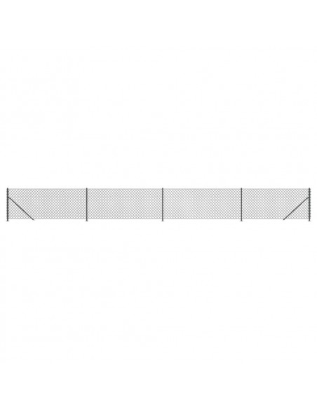 Recinzione a Rete con Flangia Antracite 1x10 m