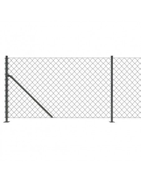 Recinzione a Rete con Flangia Antracite 1x10 m