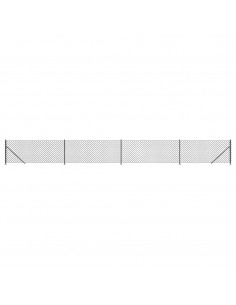 Recinzione a Rete con Flangia Antracite 0,8x10 m 2