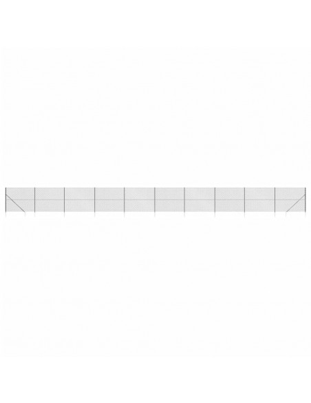Recinzione a Rete con Picchetti Ancoraggio Antracite 1,6x25 m
