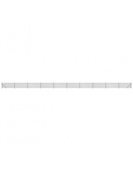 Recinzione a Rete con Flangia Antracite 1,1x25 m