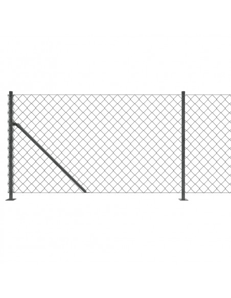 Recinzione a Rete con Flangia Antracite 1,1x25 m
