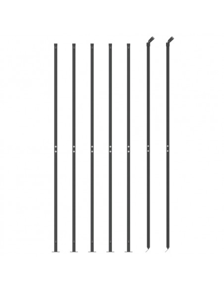 Recinzione a Rete con Flangia Antracite 2x10 m