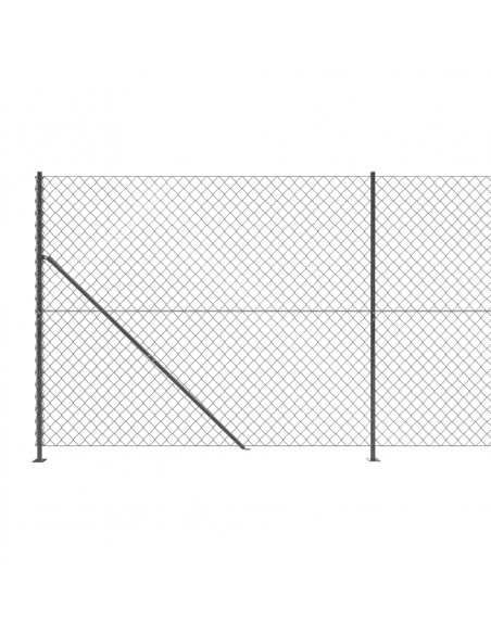 Recinzione a Rete con Flangia Antracite 2,2x10 m