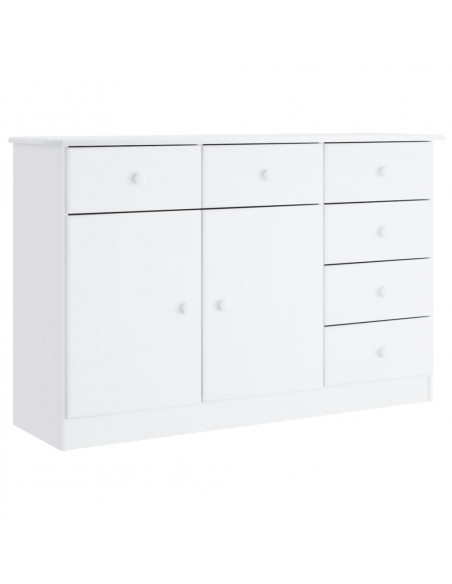 Credenza ALTA Bianca 112x35x73 cm in Legno Massello di Pino