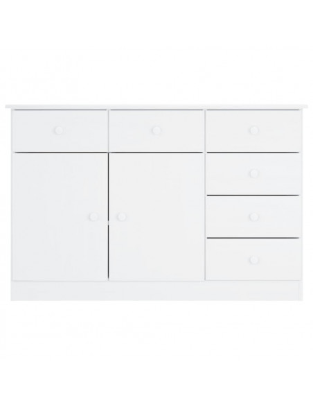 Credenza ALTA Bianca 112x35x73 cm in Legno Massello di Pino