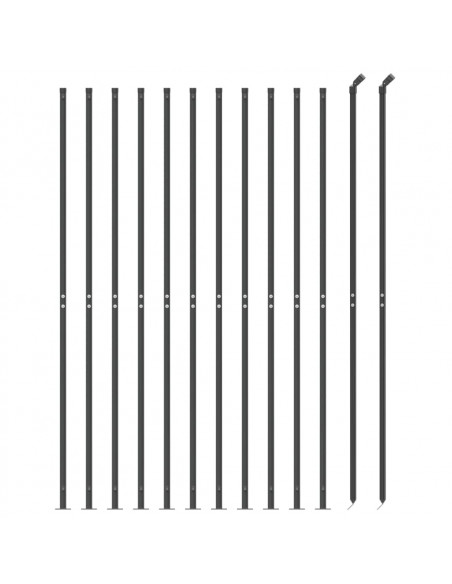 Recinzione a Rete con Flangia Antracite 1,8x25 m