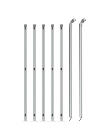 Recinzione a Rete con Flangia Argento 1,1x10 m