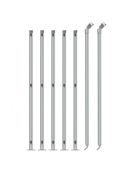 Recinzione a Rete con Flangia Argento 1x10 m