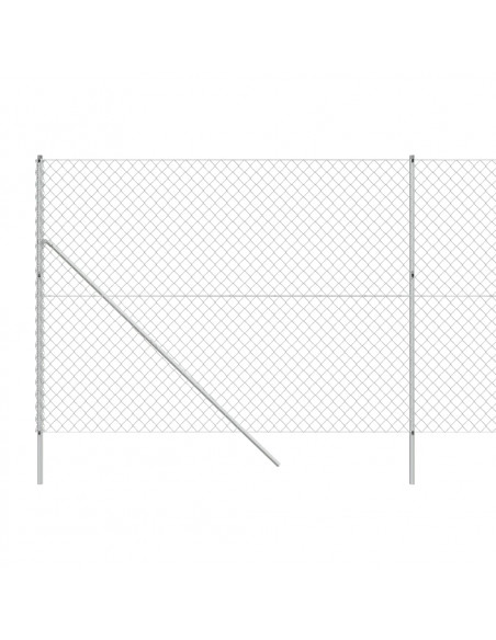 Recinzione a Rete Argento 1,4x10 m