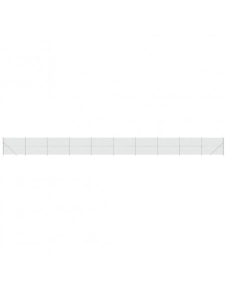 Recinzione a Rete con Flangia Argento 1,4x25 m