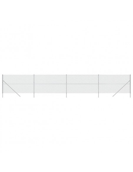 Recinzione a Rete Argento 1,6x10 m