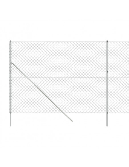 Recinzione a Rete Argento 1,6x10 m