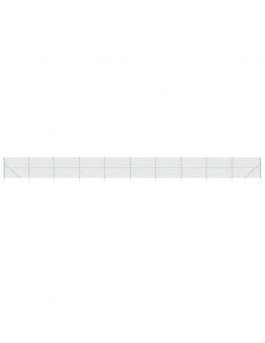 Recinzione a Rete con Picchetti Ancoraggio Argento 1,4x25 m