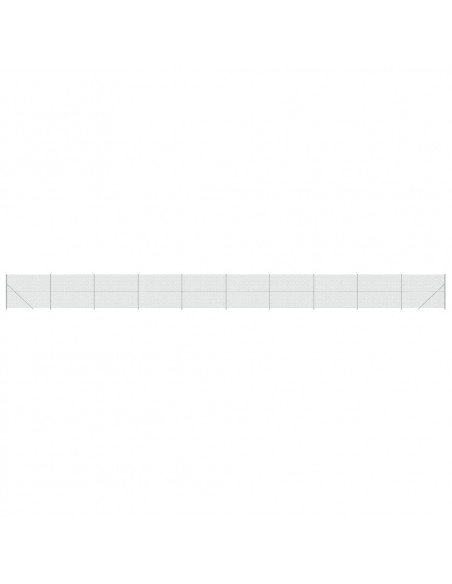 Recinzione a Rete con Flangia Argento 1,8x25 m