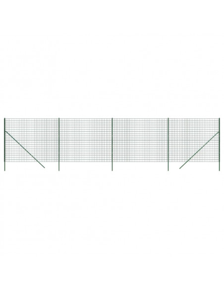Recinzione Metallica Verde 2x10 m in Acciaio Zincato