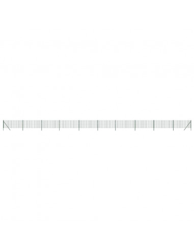 Recinzione Metallica Verde 0,8x25 m in Acciaio Zincato