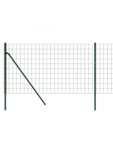 Recinzione Metallica Verde 0,8x25 m in Acciaio Zincato