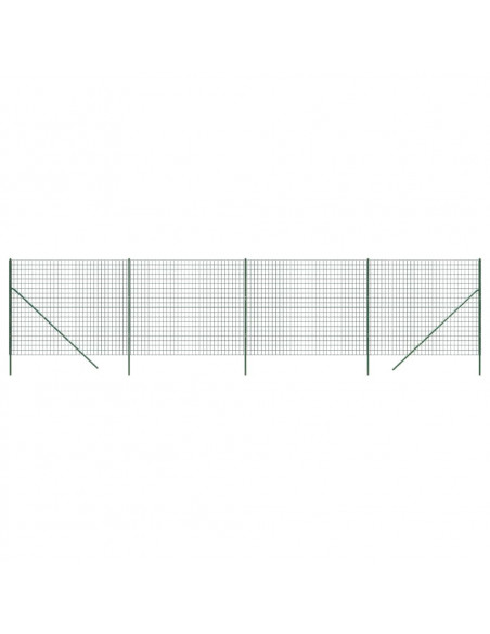 Recinzione Metallica Verde 2,2x10 m in Acciaio Zincato
