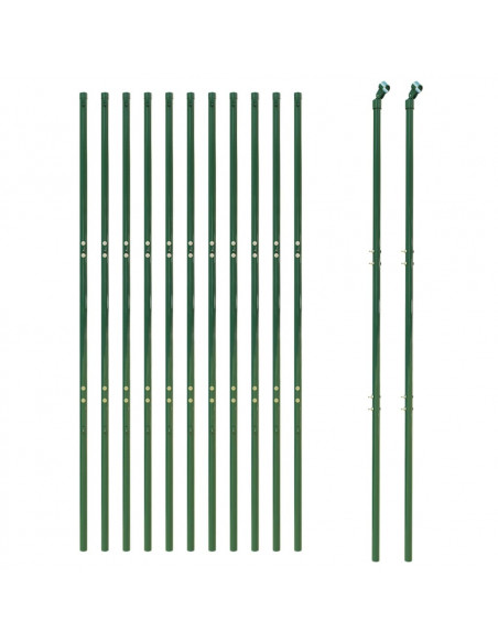 Recinzione Metallica Verde 1,6x25 m in Acciaio Zincato